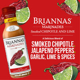 BRIANNAS - Smoked Chipotle and Lime Marinade - Small Batch, Gluten Free, Vegan Marinade made with Premium Ingredients - 12 oz. Bottle