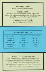 Harney & Sons Black Tea, Organic Assam, 1.7 oz, 20 Sachets (Pack of 6)