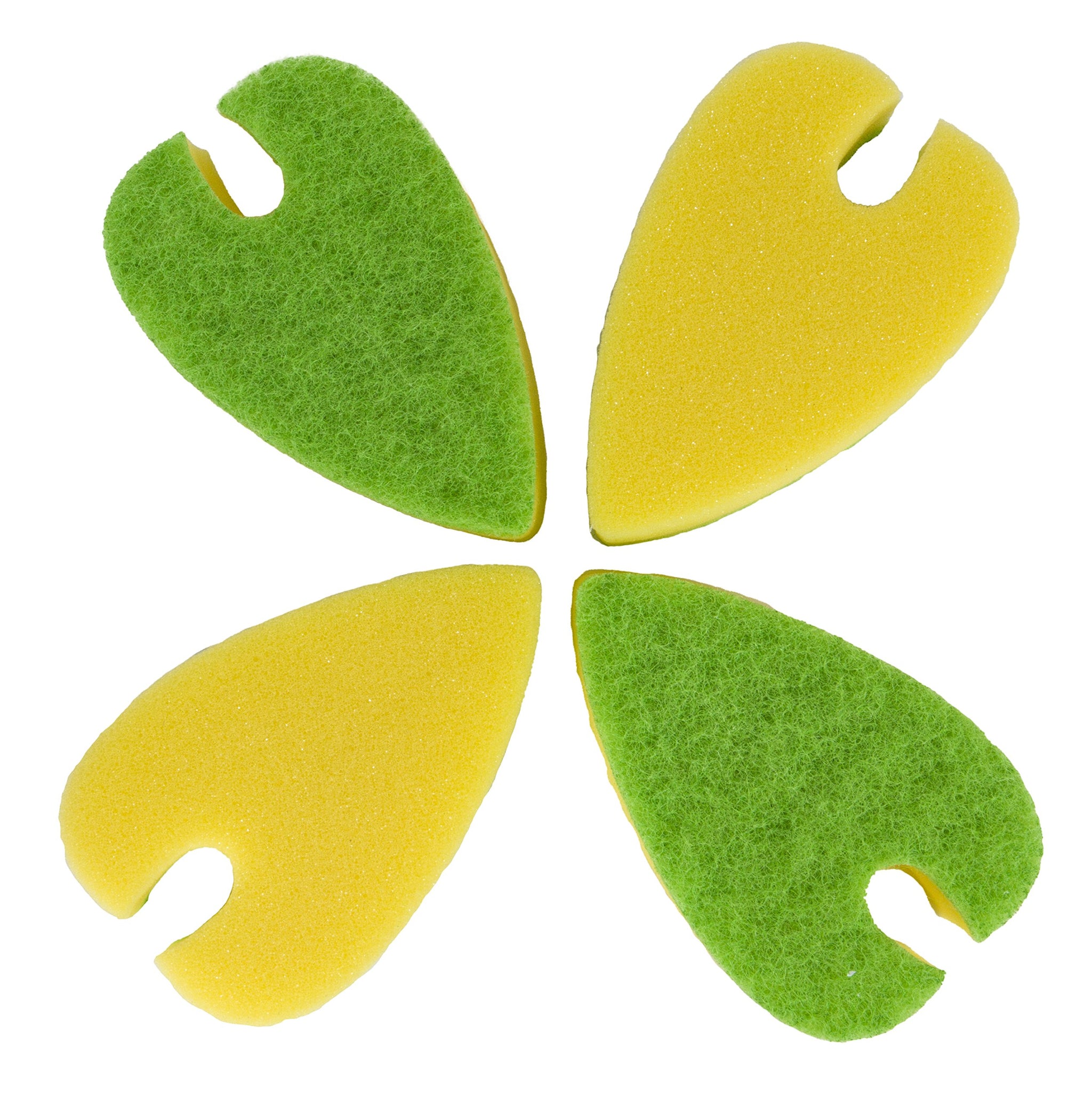 Evriholder Quick Dry Dishwashing Sponge, Versatile Slot to Clean Silverware, Easy to Hang on Any Faucet, Pack of 4 Sponges