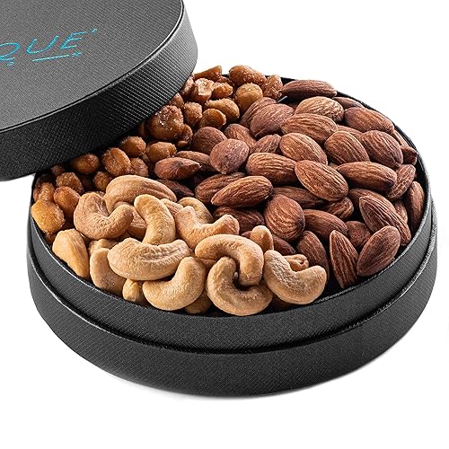 Cirque Gift Co. Gourmet Nut Gift Tray 6" Freshly Roasted Assorted Nuts for Mothers Day, Fathers Day, Holiday, Corporate Gifting, Thanksgiving Gift