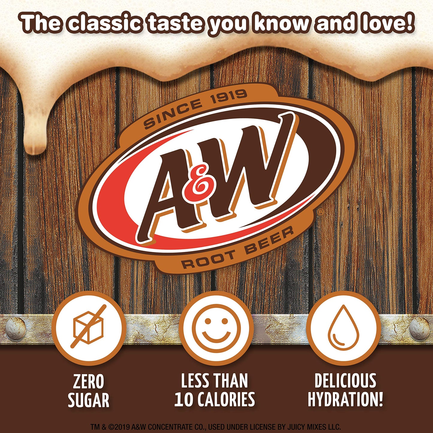 A&W, Root Beer - Powder Drink Mix - (12 boxes, 72 sticks) - Sugar Free & Delicious, Makes 72 flavored water beverages