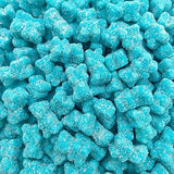 Sour Bears Gummy Candy | 1 Lb Bag | Blue Raspberry Jelly Candies | Gelatin Free Gummi Bears | Neon Blue Gummies for Gender Reveal, Baby Showers