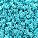 Sour Bears Gummy Candy | 1 Lb Bag | Blue Raspberry Jelly Candies | Gelatin Free Gummi Bears | Neon Blue Gummies for Gender Reveal, Baby Showers