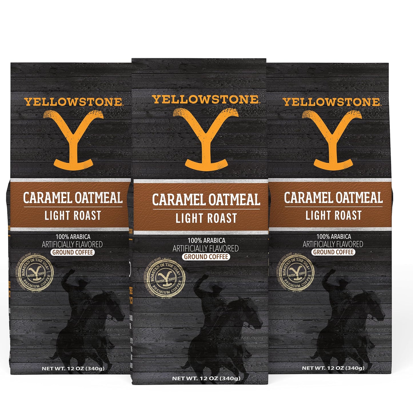 Yellowstone Caramel Oatmeal Light Roast Coffee,100% Arabica Ground Coffee, 36 oz.