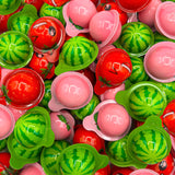 Fruit Gummy Balls Mix - 19 Ounce Jar (30 Count) - Jelly Filled Gummies - Individually Wrapped Gummy Candy - Watermelon, Strawberry, Peach - Chewy