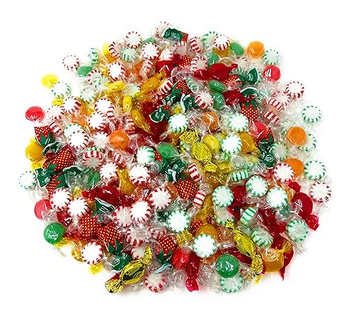 American Old Fashioned Hard Candy - Peppermint and Spearmint Starlights, Cinnamon Disks, Butterscotch, Strawberry Jelly Filled Candy and Fruity Hard