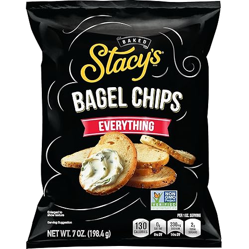 Stacy's Everything (Onion, Sesame, Poppy & Garlic) Flavored Bagel Chips, 7 Ounce (Pack of 12)