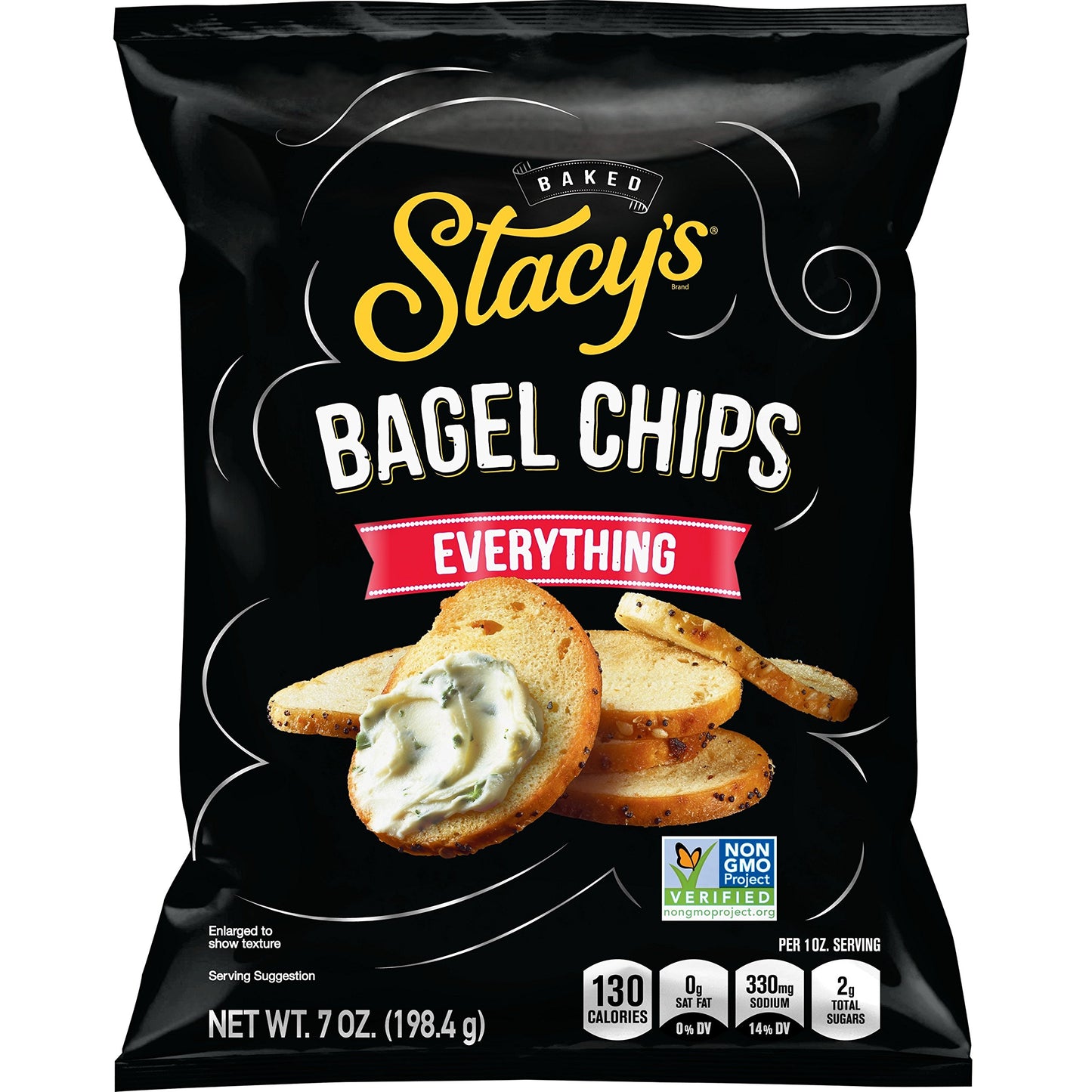 Stacy's Everything (Onion, Sesame, Poppy & Garlic) Flavored Bagel Chips, 7 Ounce (Pack of 12)