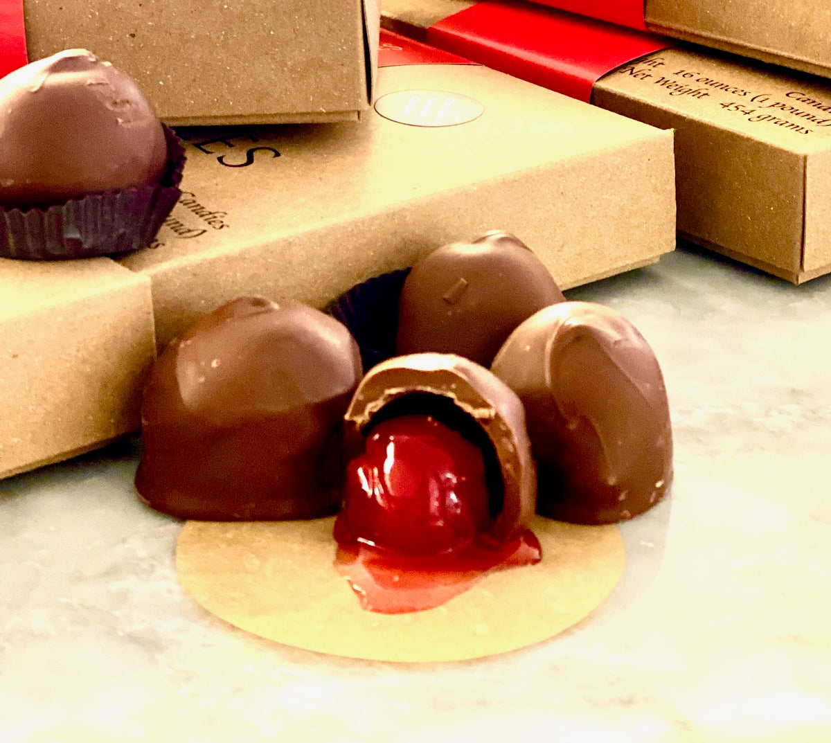 Gourmet Chocolate Covered Cherries for Valentines Day