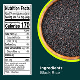 RiceSelect Premium Black Rice, Whole-Grain, Gluten-Free, Non-GMO, and Vegan Rice, BPA-Free 22-Ounce Jar (Pack of 1)
