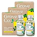 Grove Co. Daily Shower Cleaner Refill Concentrate (6 x 1 Fl Oz), Creates 16 Oz Cleaner, Removes Soap Scum, Scrub-Free, Plant-Based Household Cleaning