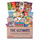 Broadway Basketeers 60 Count Snack Box Variety Pack Care Package for Graduation Kids Teens Adults Family Military College Students Birthdays