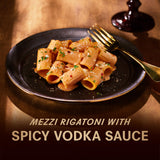 Barilla Al Bronzo Mezzi Rigatoni Pasta 16 oz., Bronze Cut, Created from Durum Wheat, Imported From Italy, Non-GMO, Kosher