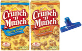 Crunch 'n Munch, Popcorn With Peanuts, Buttery Toffee and Caramel, One Box of Each with Make Your Day Bag Clip