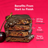 ALOHA Organic Plant Based Protein Bars - Chocolate Cherry - 12 Bars, Vegan, Low Sugar, Gluten-Free, Paleo, Low Carb, Non-GMO, No Stevia, No Erythritol