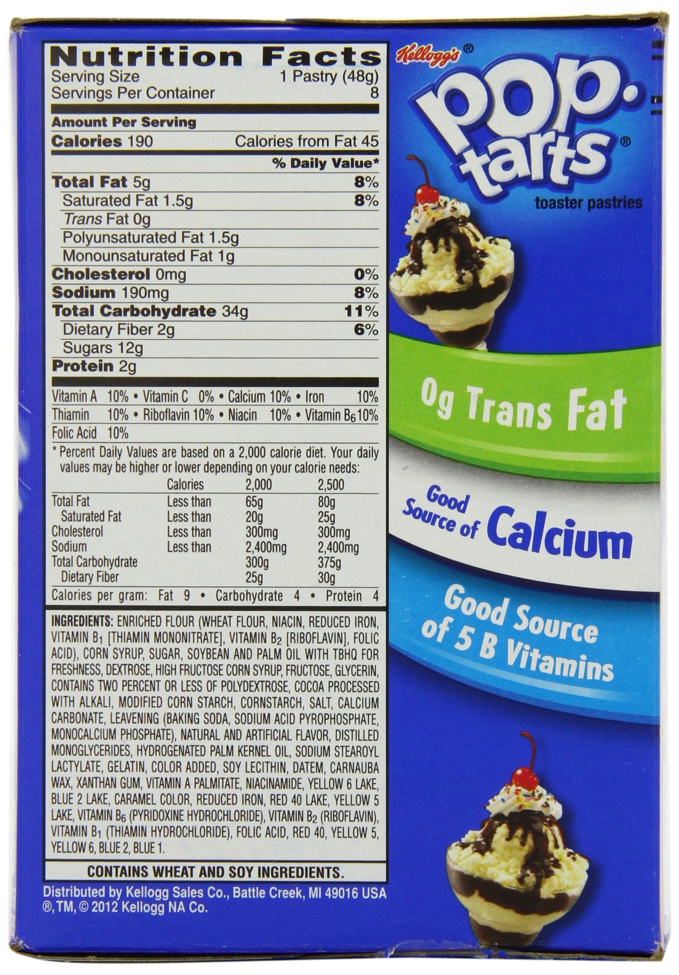 Pop Tarts Ice Cream Shoppe Hot Fudge Sundae Toaster Pastry - 8 per pack -- 24 packs per case._AB