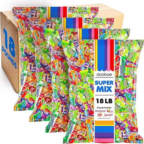 Dooboe Huge Candy Assortment - 18 Pounds - Approx. 900 Pieces - Parade Throws Big Bulk Candy Variety Pack for Schools, Offices & Holidays
