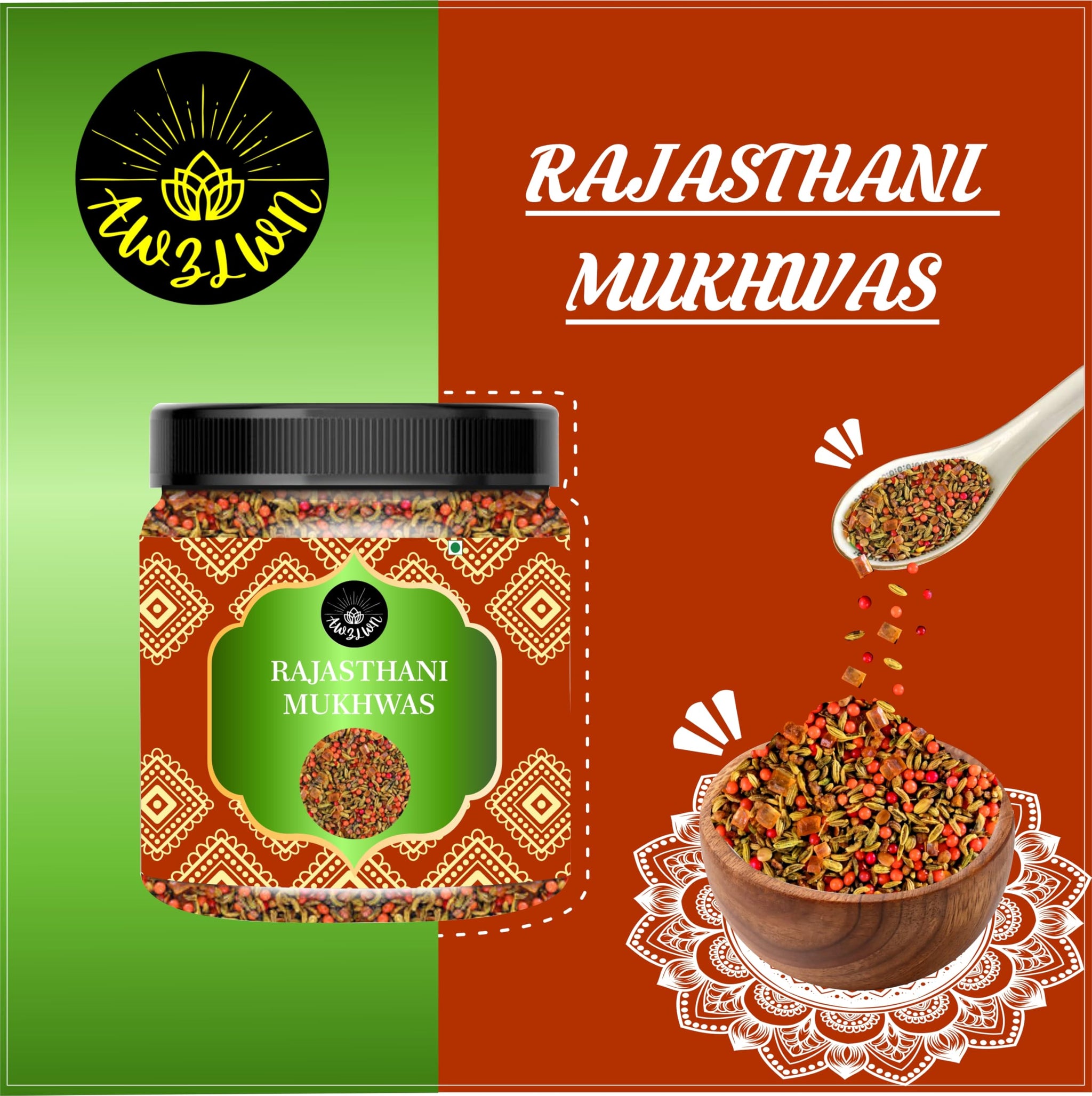 AWZLWN Natural Rajasthani Mukhwas 7.05 OZ (200 GM) | Set oF 1 | AWZLWN