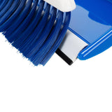 Camco Lightweight Portable Travel Dust Pan and Whisk Broom with Hanger Hole, for RVs, Campers, Campsites, and Dorm Rooms, Blue