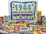 RETRO CANDY YUM ~ 1944 82nd Birthday Gift Box of Nostalgic Candy from Childhood for 82 Year Old Man or Woman Born 1944