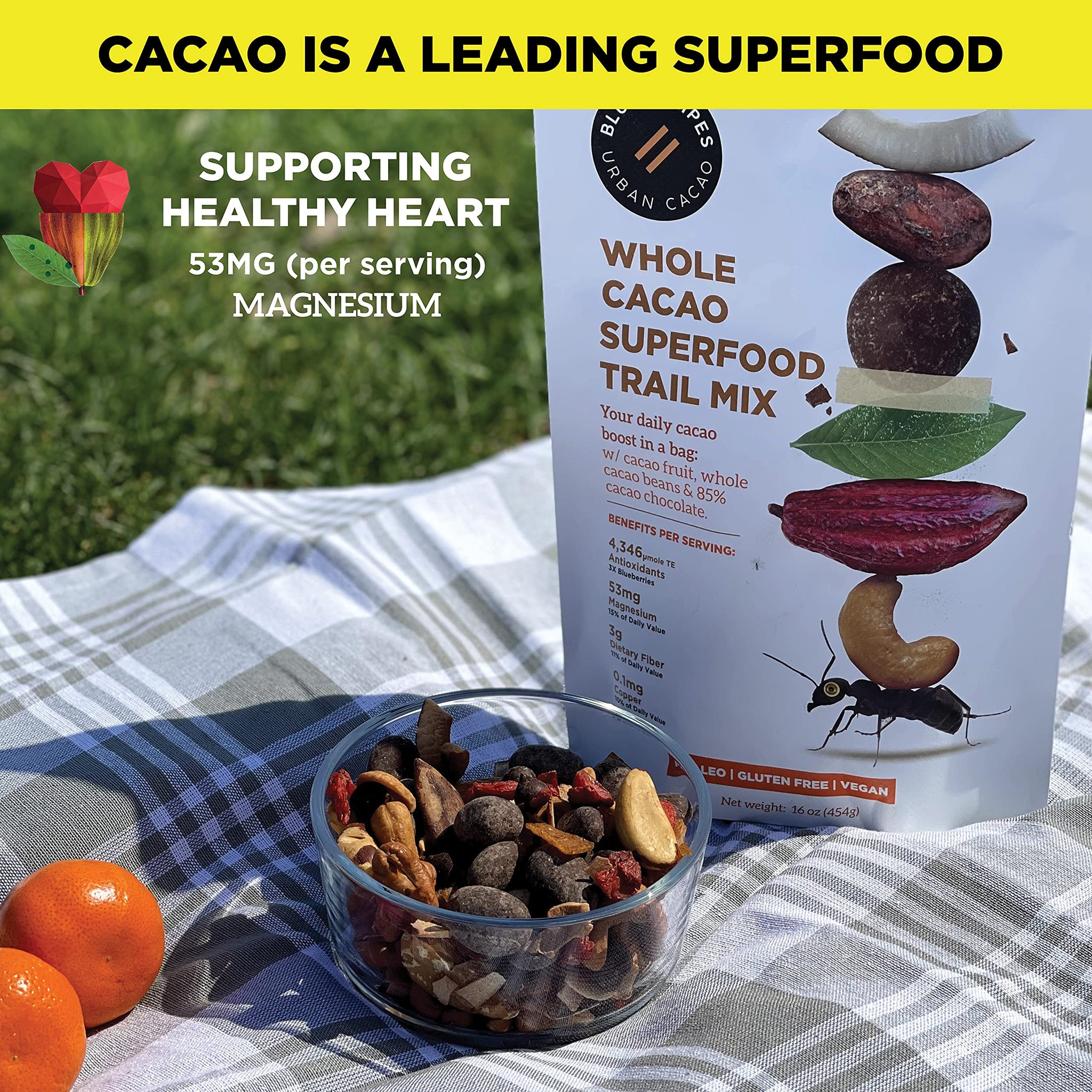 Blue Stripes Whole Cacao Trail Mix, 8 OZ