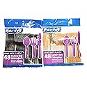 Gold & Black 1 OM Team Colors Collection Plastic Cutlery Sets - 32 Spoons, 32 Forks, 32 Knives - 2 packs of 48 each (96 pcs total)