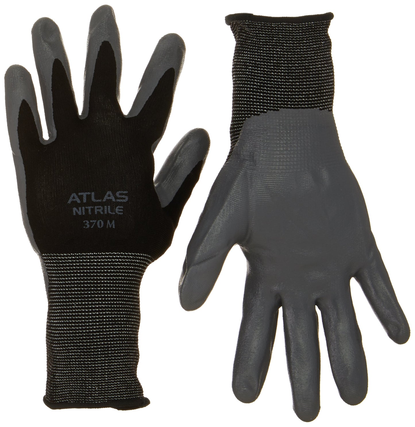 Atlas 370M Nitrile Tough Assembly Grip 370 Work Gloves, Medium