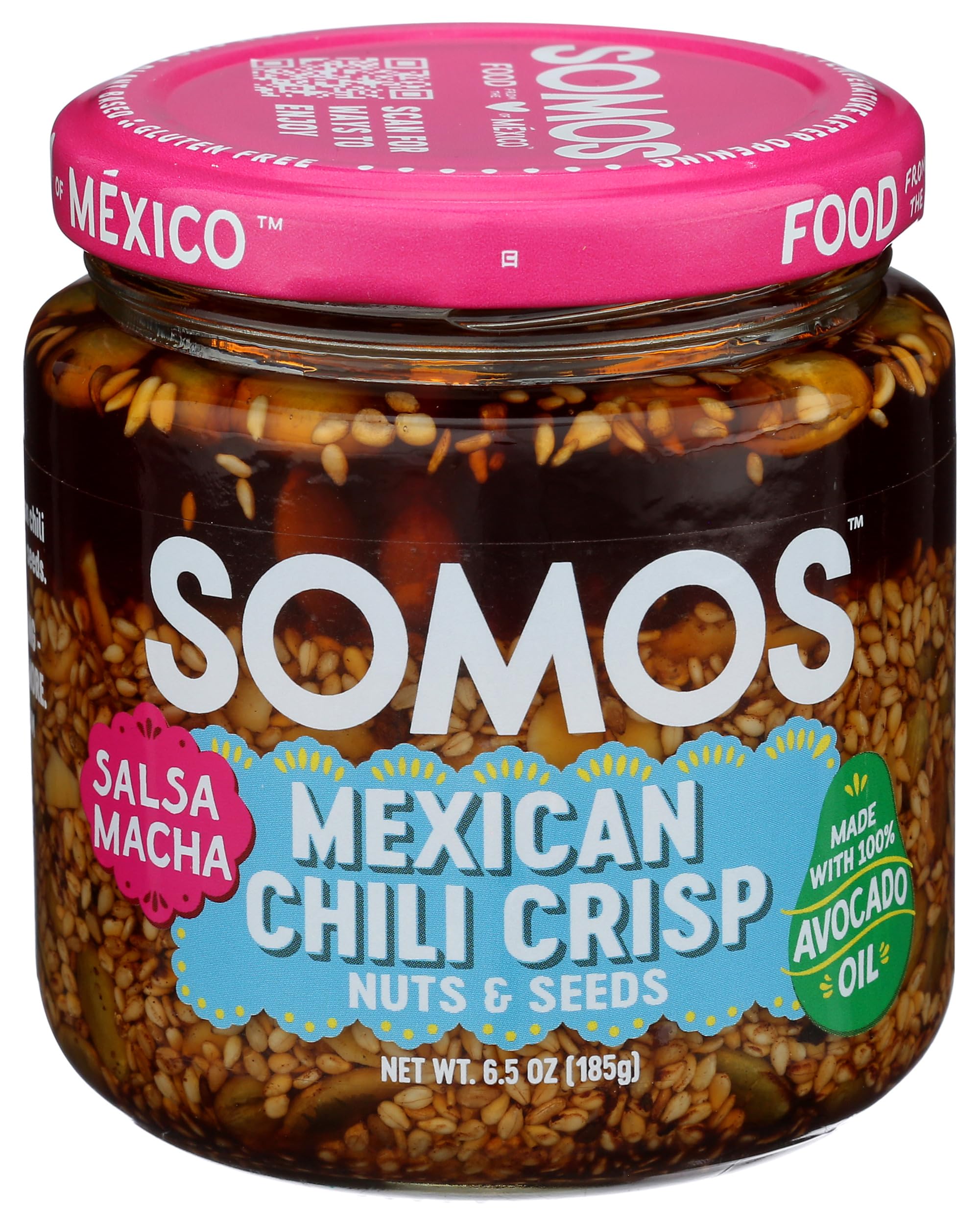 Somos, Chili Crisp Salsa Macha With Nuts, 7 Ounce