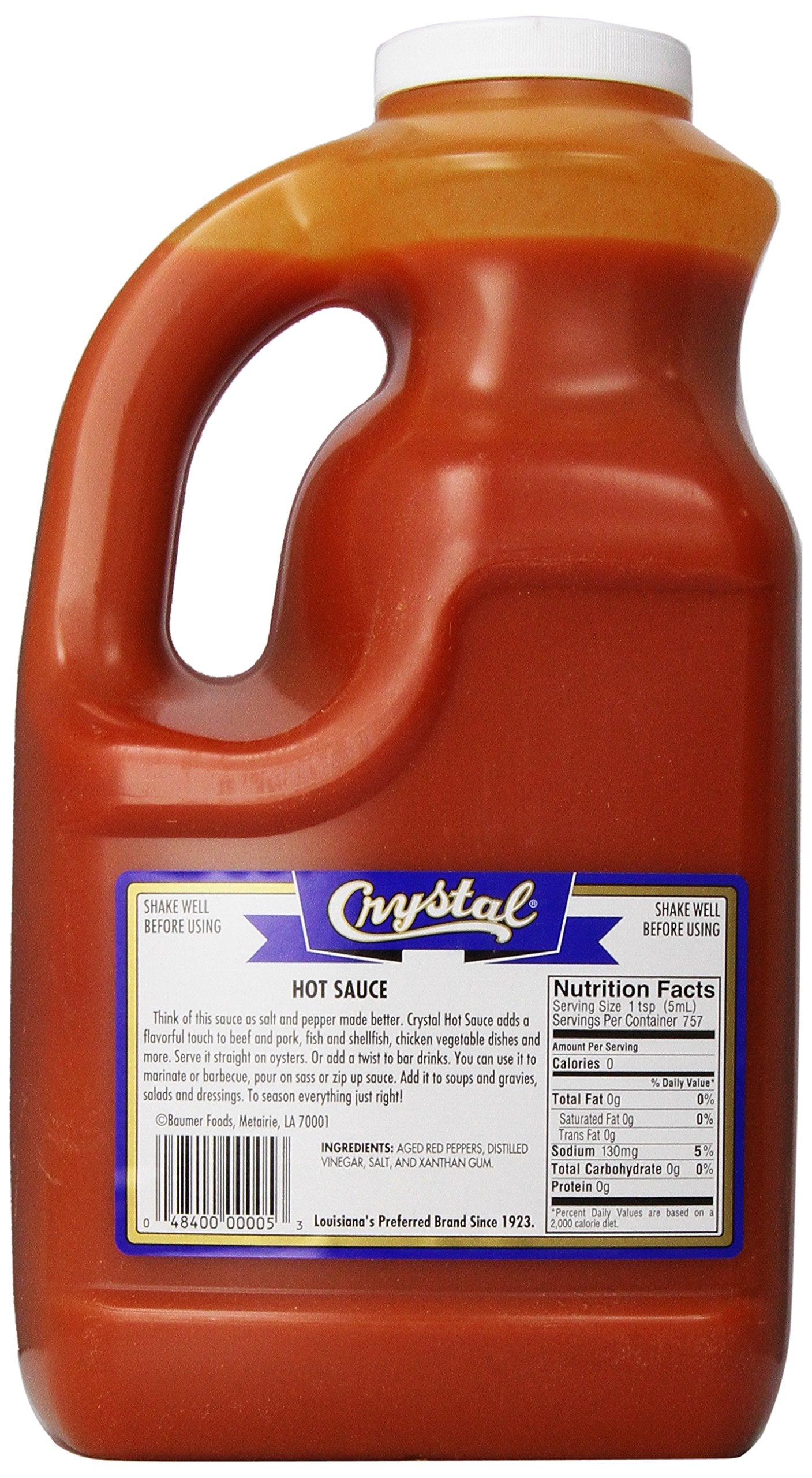 Crystal Hot Sauce, 128 Fl Ounce (Pack of 1)
