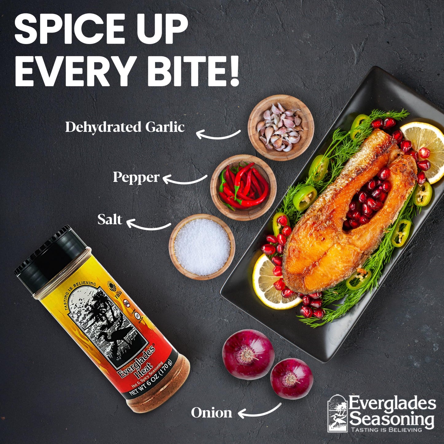 Everglades Seasoning Sampler - 5 Flavor BBQ Rubs & Florida Spices - 6 oz Each, Pack of 5