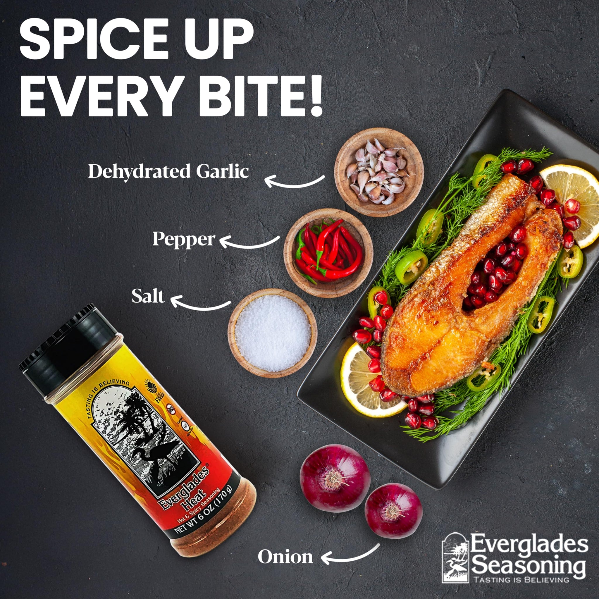 Everglades Seasoning Sampler - 5 Flavor BBQ Rubs & Florida Spices - 6 oz Each, Pack of 5