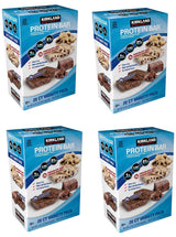Kirkland Signature Variety Protein Bars 20 count, 21G Of Protein, 4G Of Carbs and 1G Of Sugar, Chocolate Brownie and Chocolate Chip Cookie Dough, 4