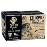 Cafe Ole Organic Ethiopian Yirgacheffe Medium Roast Single Serve Coffee Cups