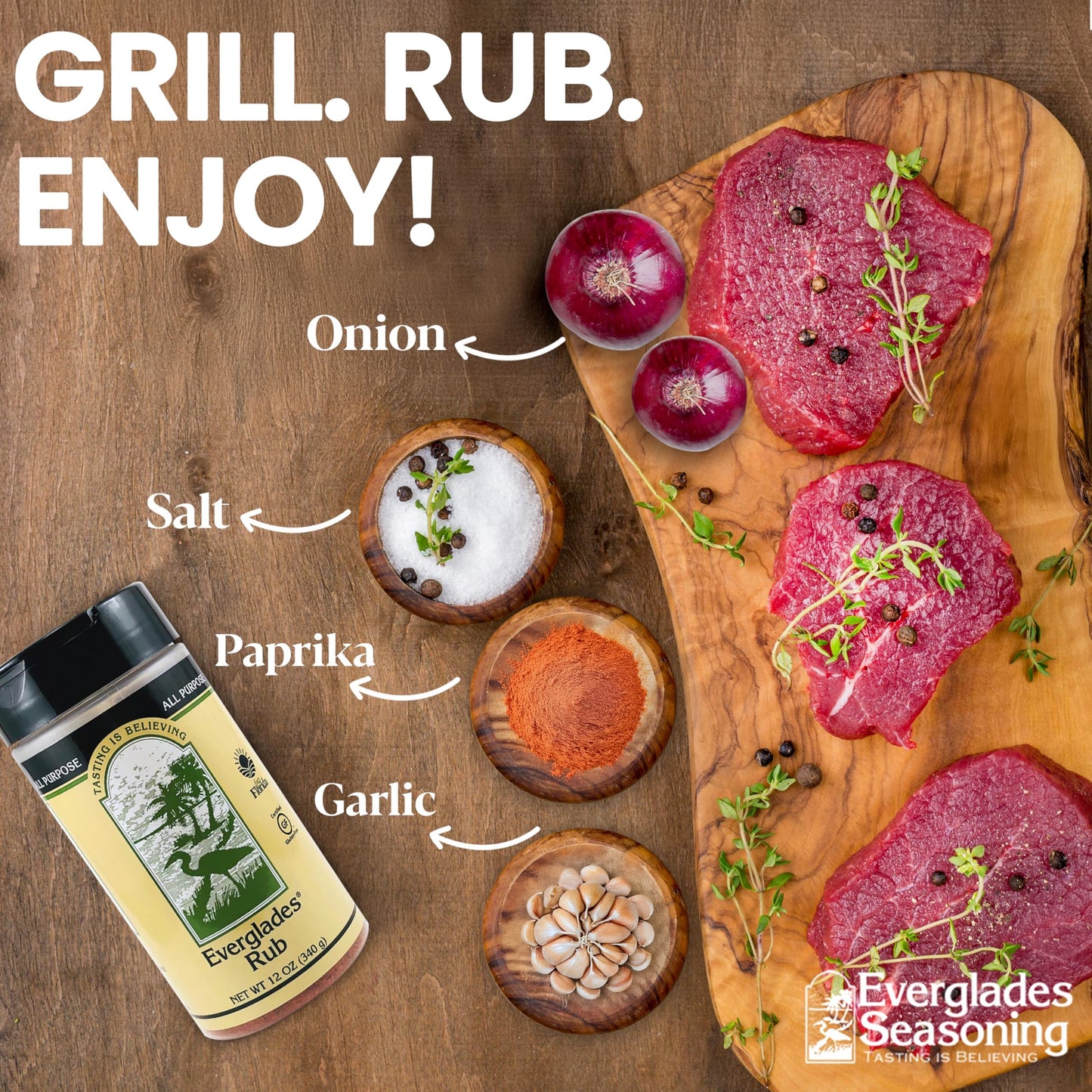 Everglades Seasoning & BBQ Rub Combo - All Purpose Grill Seasoning - 14 oz (Pack of 2)