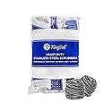 24 Count | KingSeal Stainless Steel Scrubbers, Scrub Pads, Heavy Duty, 50 gram Weight, Individually Wrapped - 2 Packs of 12 Scrubbers