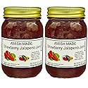 Amish Strawberry Jalapeno Jam - Two 18 Oz Jars