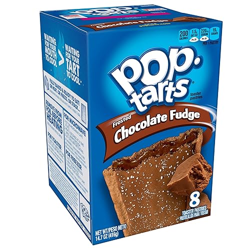 Pop-Tarts Breakfast Toaster Pastries, Frosted Chocolate Fudge Flavored, Bulk Size, 96 Count (Pack of 12, 14.7 oz Boxes)