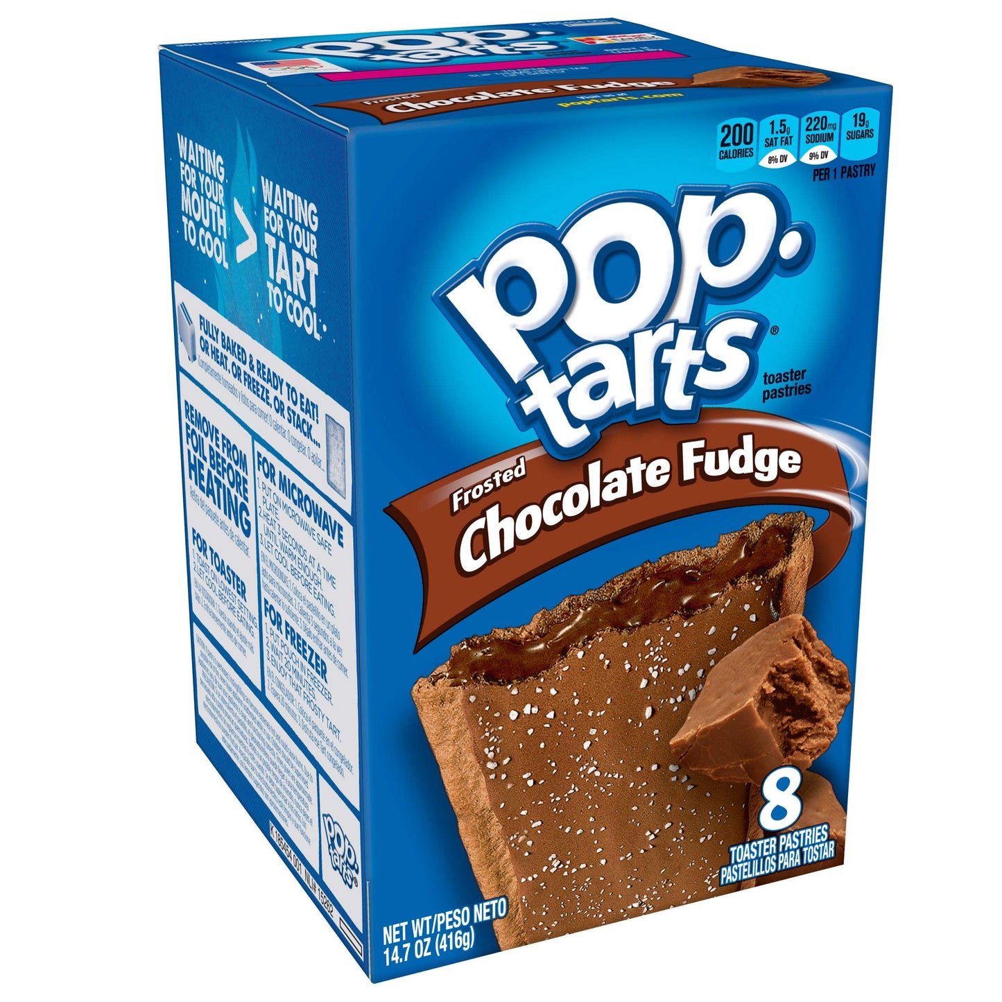 Pop-Tarts Breakfast Toaster Pastries, Frosted Chocolate Fudge Flavored, Bulk Size, 96 Count (Pack of 12, 14.7 oz Boxes)