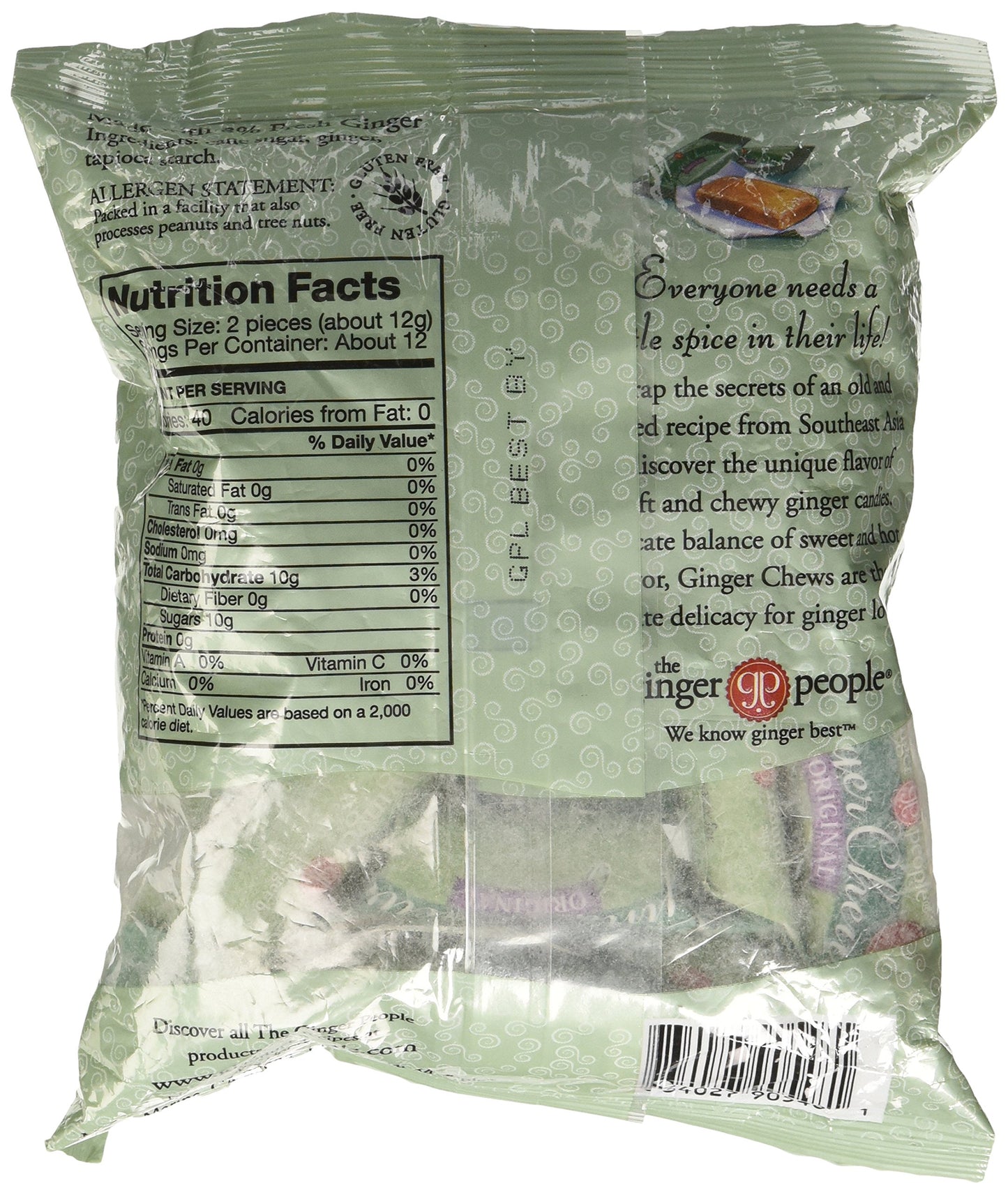 The Ginger People Ginger Chews Original Chewy Ginger Candy 5 oz (141g) Bag