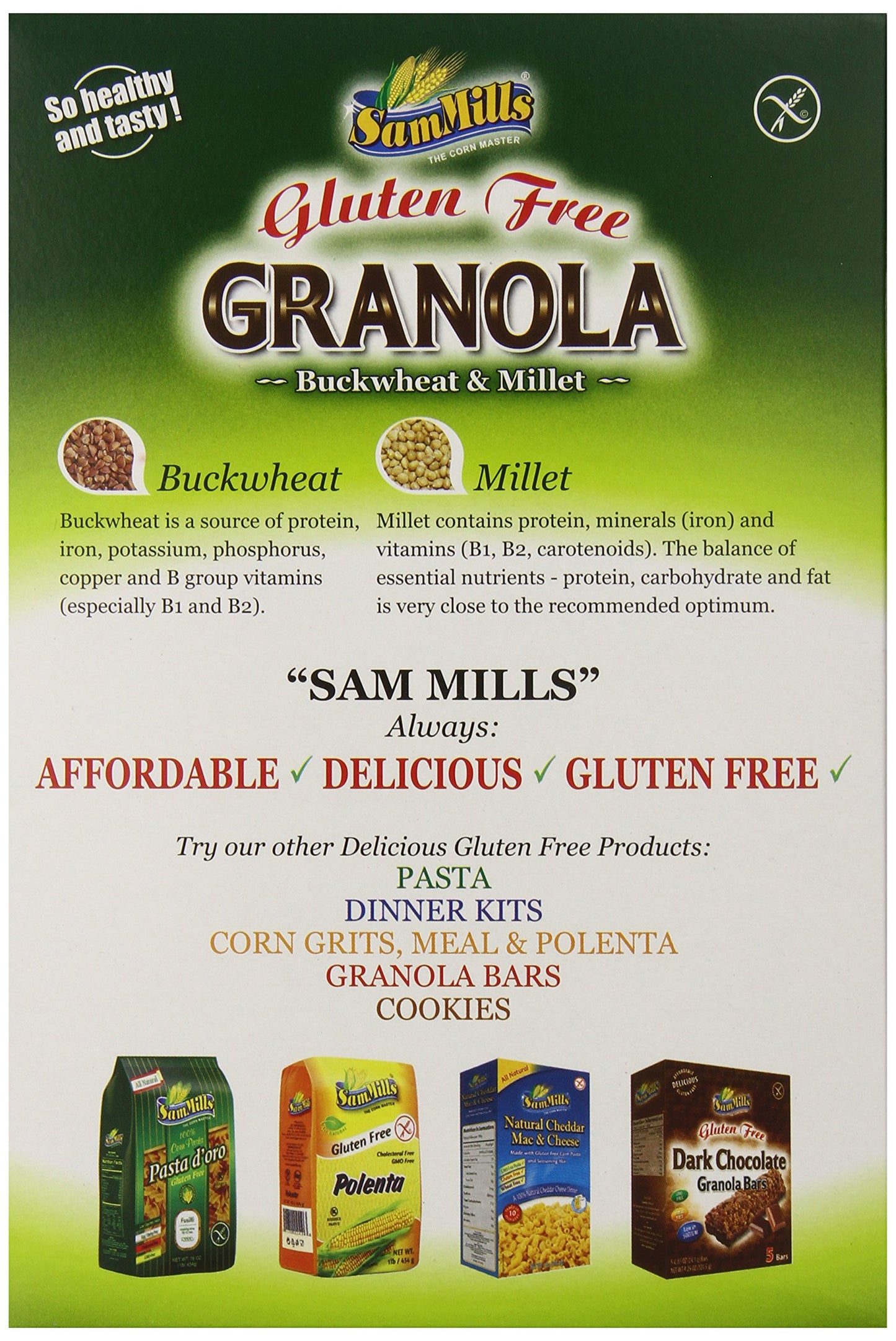 Sam Mills Gluten Free Nuts Granola, 12 Ounce