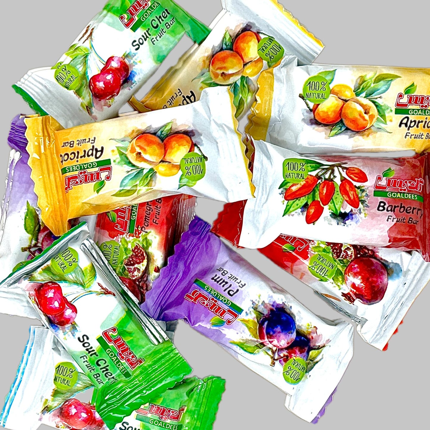 GOALDEES Sour Bite-Size Fruit Bar Lavashak - Traditional Persian Snack 1 lb