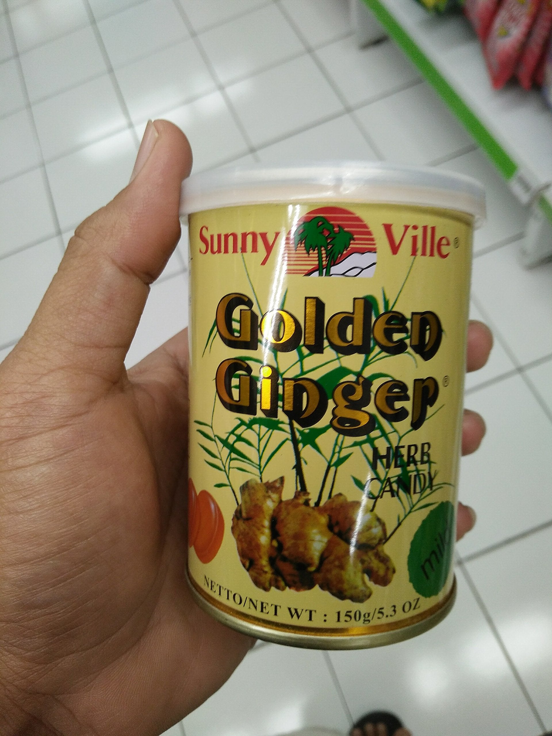 Sunny Ville Golden Ginger Herb Candy Mild, 150 Gram / 5.29 Oz