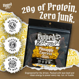 Ripped Beef Jerky - 100% Grass Fed Beef, 20g Protein, Real Ingredients, Gluten Free, No MSG, Made in USA (Pack of 3, Pineapple)