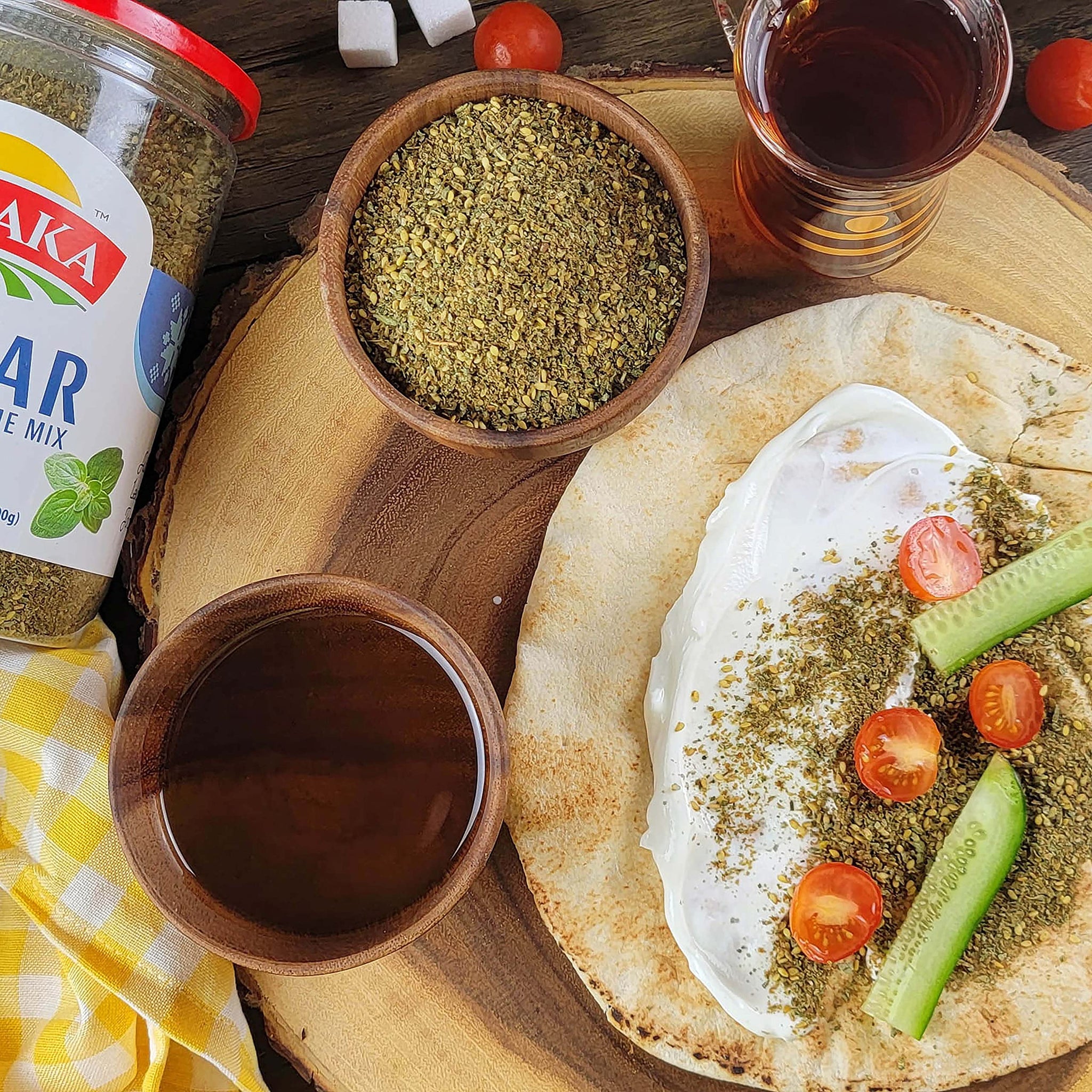 Baraka Zaatar Spice Seasoning Blend | Middle Eastern Dry Herb Mix for Bread Dips, Snacks, Mediterranean Dressings, Condiments, Baking, Salads, Hummus