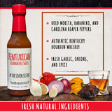 Kentuxican Bourbon Hot Sauce - Premium Mexican Hot Sauce Made with Authentic Kentucky Bourbon, Habanero, Carolina Reaper, Chile de Arbol - Natural