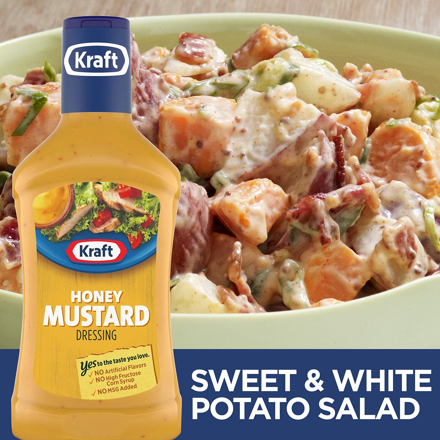 Kraft Honey Mustard Salad Dressing (16 fl oz Bottle)