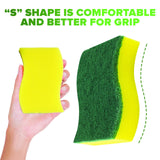 (6 Pack) Heavy Duty Scrub Sponges by SCRUBIT - Kitchen Dish, Sink and Bathroom Cleaning Scrubber Sponge - with Non-Smell Scouring Pad