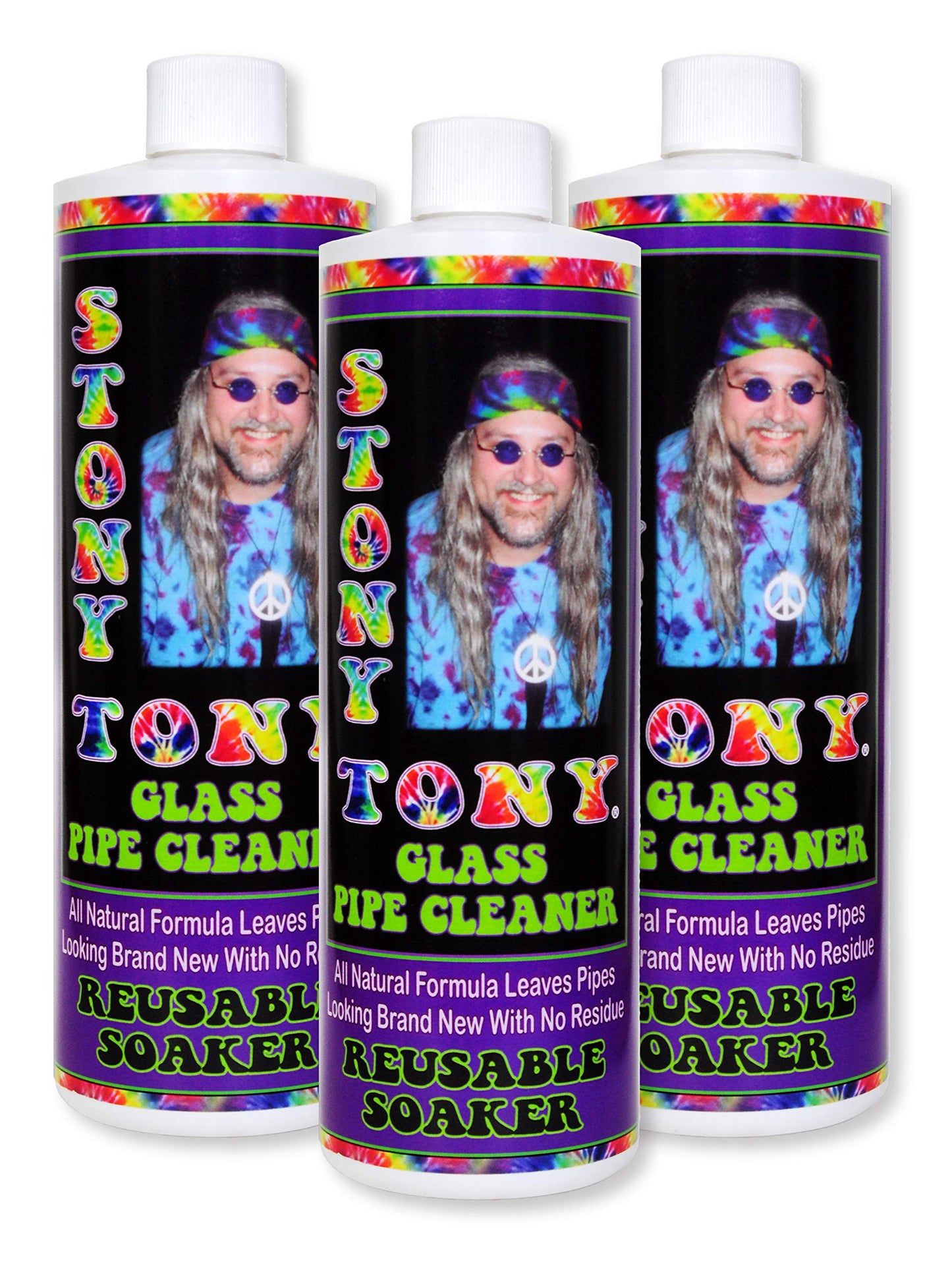Glass Pipe Cleaner 3 16oz Bottles.