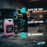 Gottom Glass Cleaner - 128oz, Ammonia Free, Streak-Free Window & Glass Cleaner, Safe on Tint - Perfect for Mirrors, Windows, & Glass Surfaces