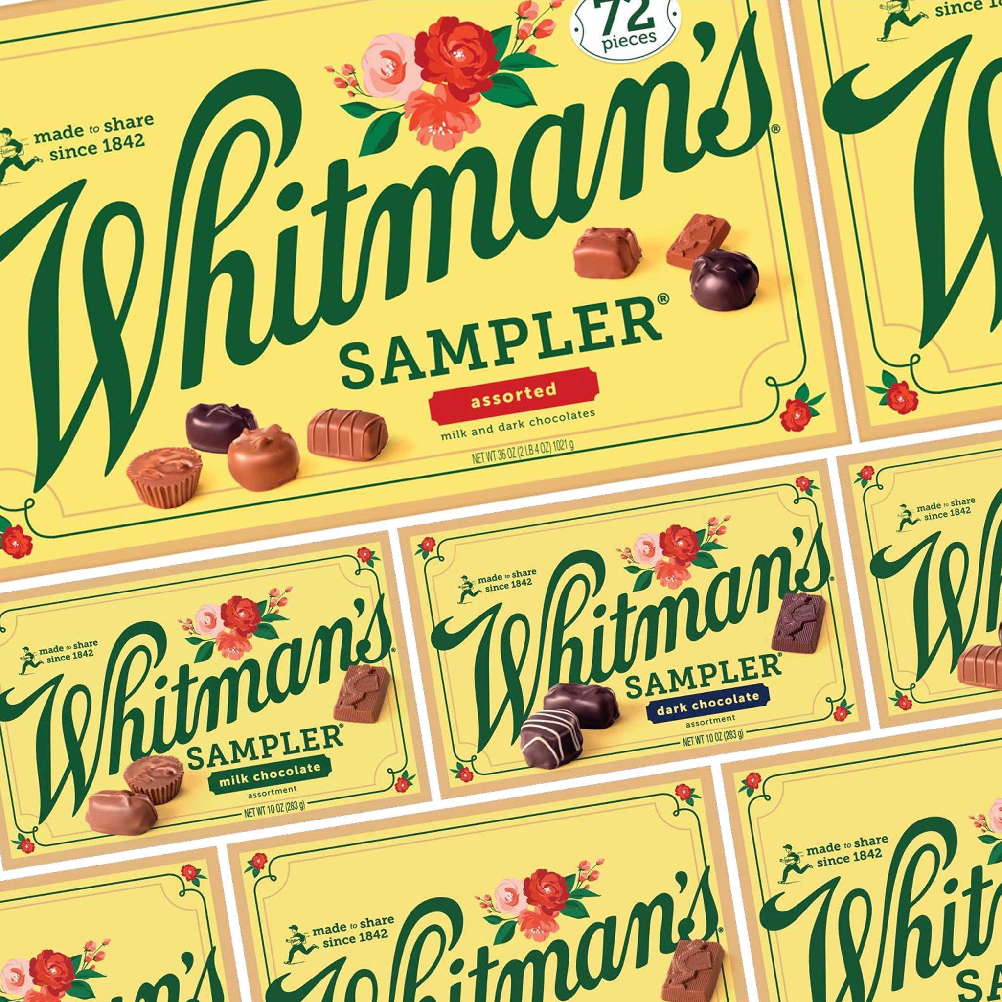 Whitman's Sampler Mother's Day Gift Box, Dark Chocolate Assortment, 10 Ounce (22 Pieces)